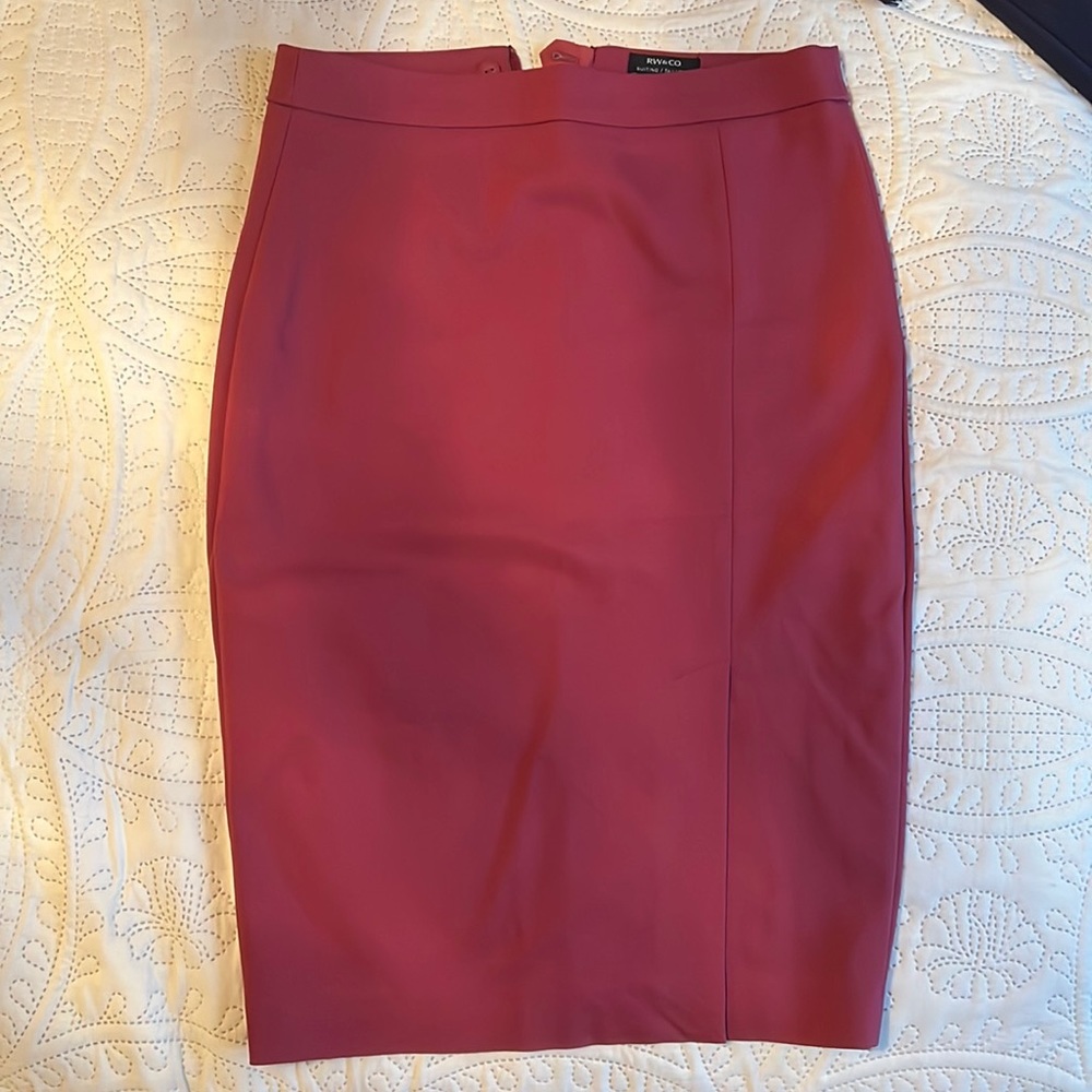 Wine Pencil Skirt